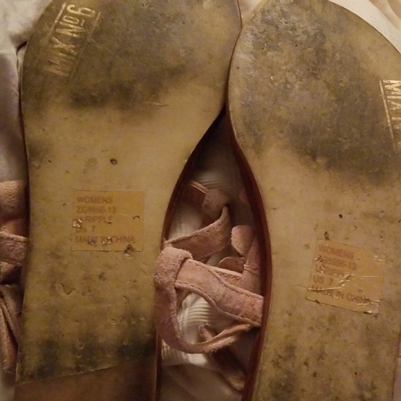 MIX N_o 6 Pink suede sandals - Picture 3 of 4